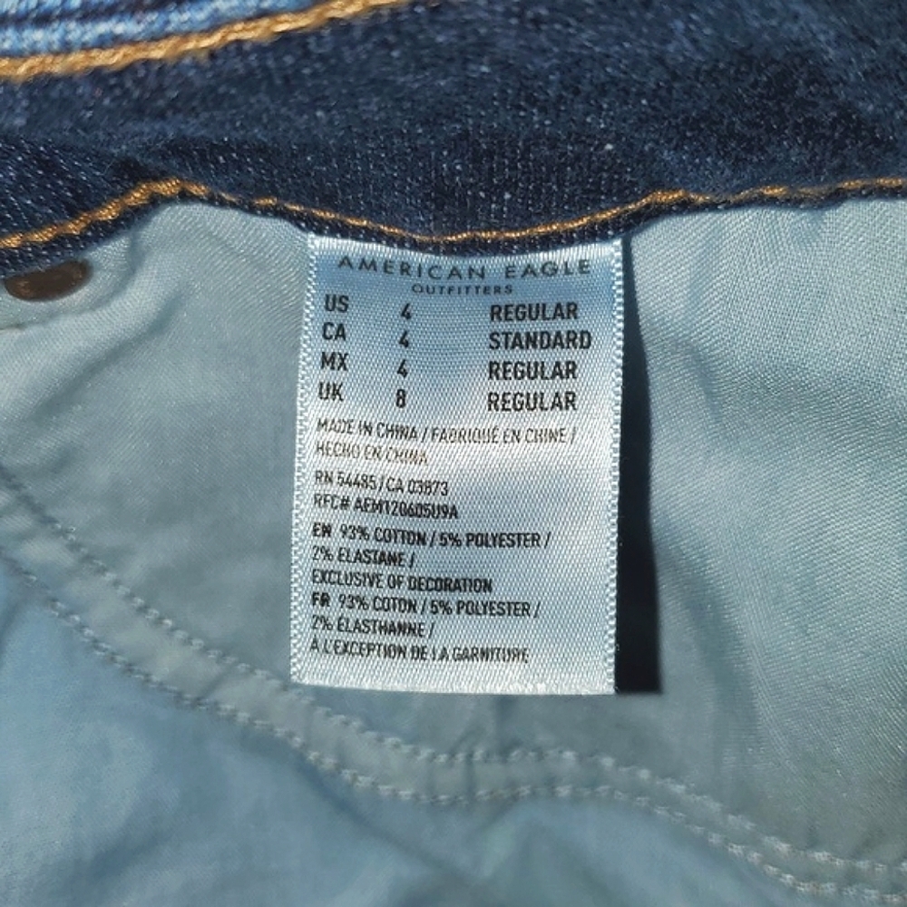 American Eagle Hi-Rise A-Line Denim Skirt Size 4 - Picture 4 of 10